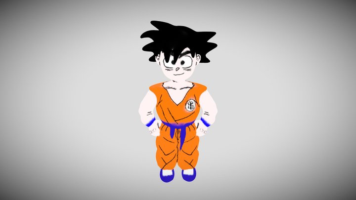 Kid Goku 3D Model