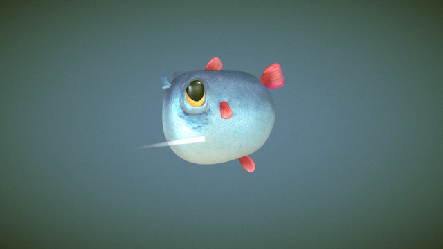 blobby fish animation 3D Model