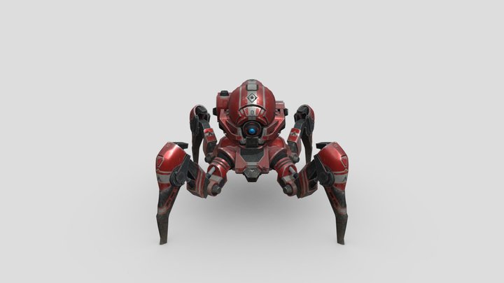 Red Invader 3D Model