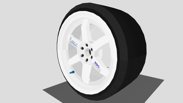 Volk Racing TE37 (low poly) 3D Model