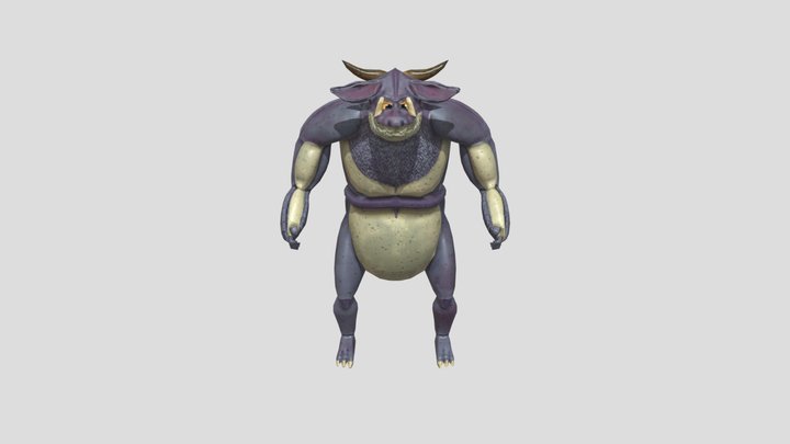 Cartoon Troll 3D Model
