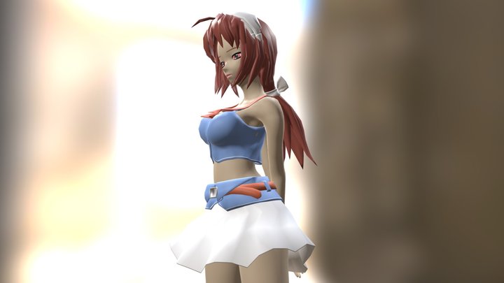 Anime Cowgirl 3D Model