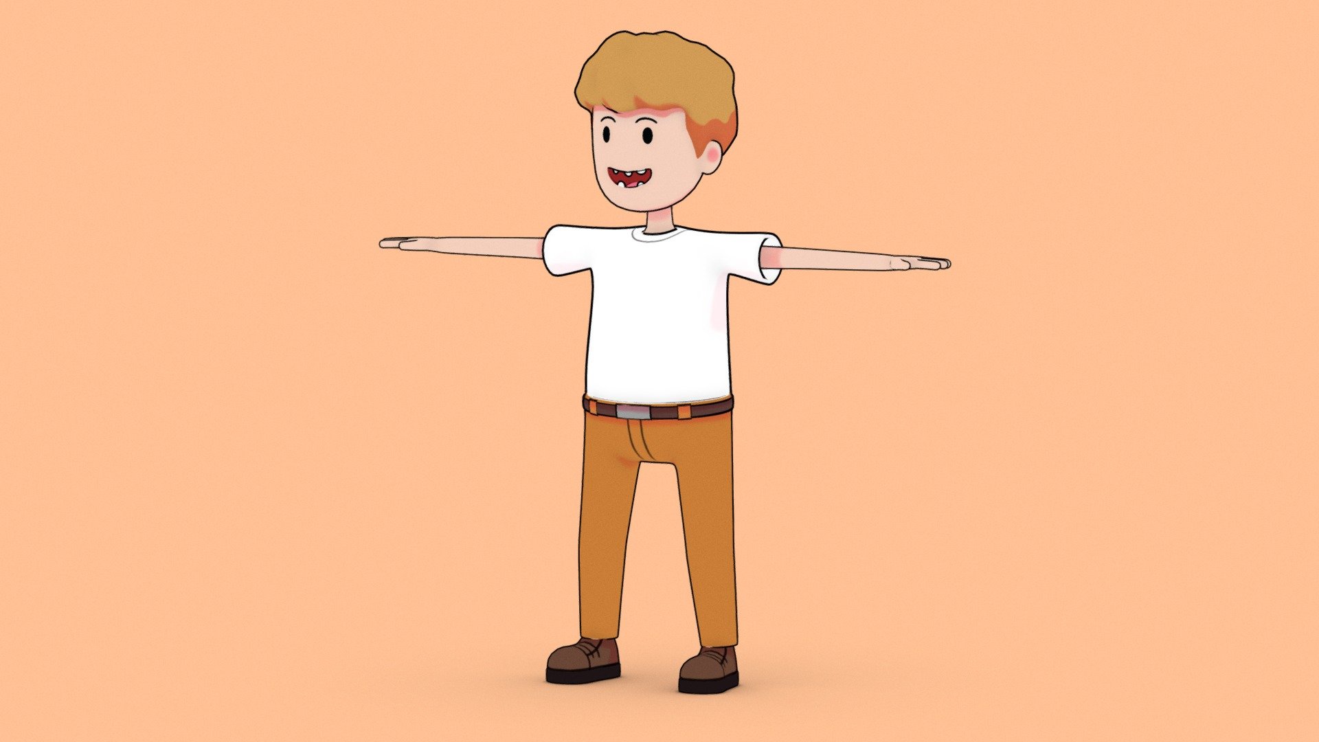 3D Toon Character 2D Style - 3D model by thillustrator (@thillustrator)  [0f7c80f]