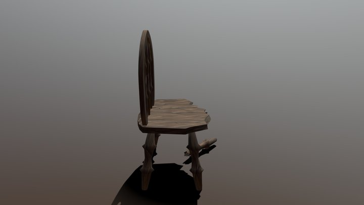 SM Woodenchair Attic 3D Model