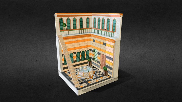Old Traditional House in Damascus Syria 3D Model