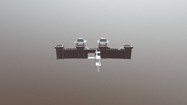 Medieval Wall 3D Model