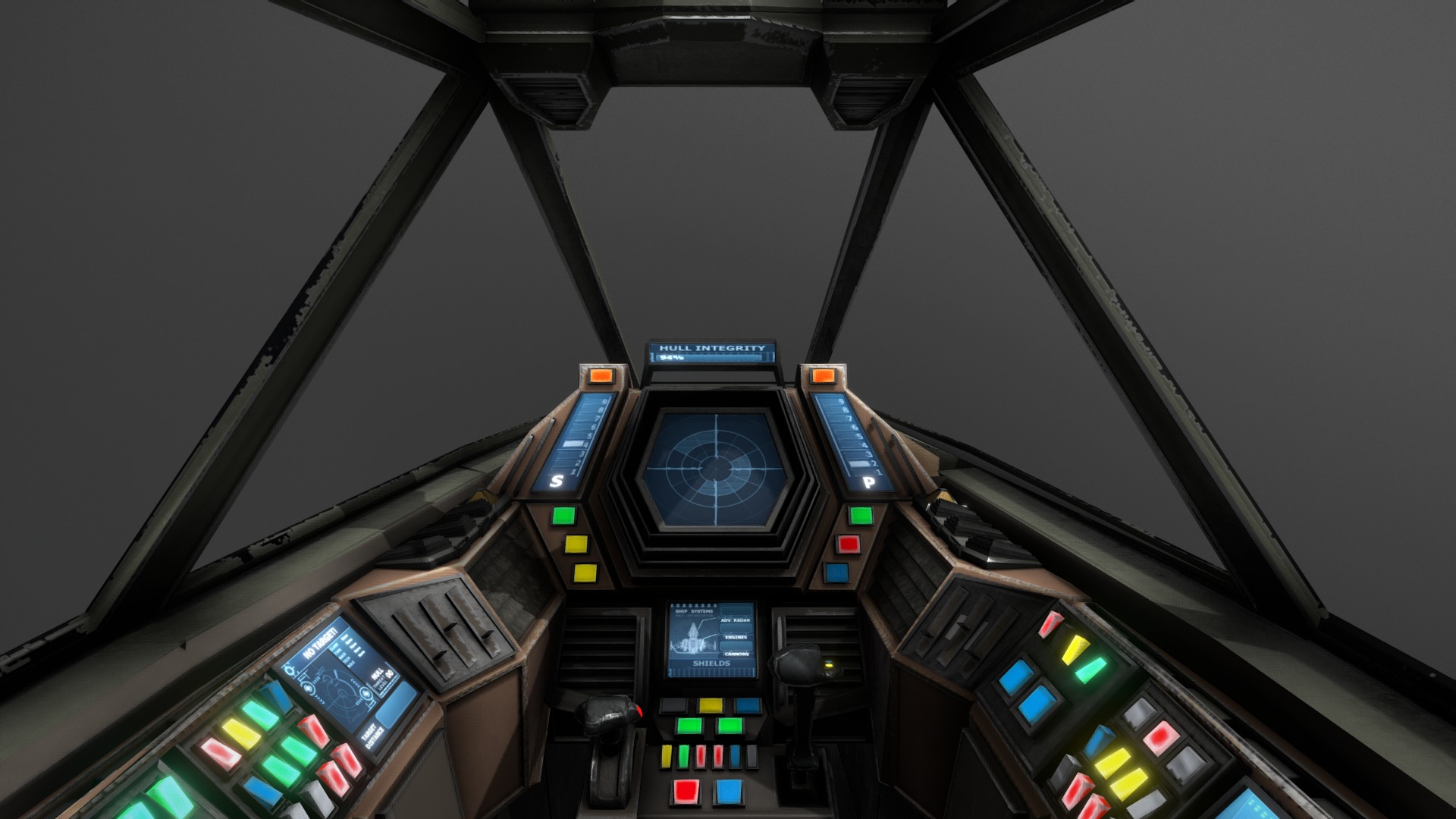 3D model Sci-Fi space fighter Cockpit – Interceptor MK3 - This is a 3D model of the Sci-Fi space fighter Cockpit - Interceptor MK3. The 3D model is about a group of electronic devices.