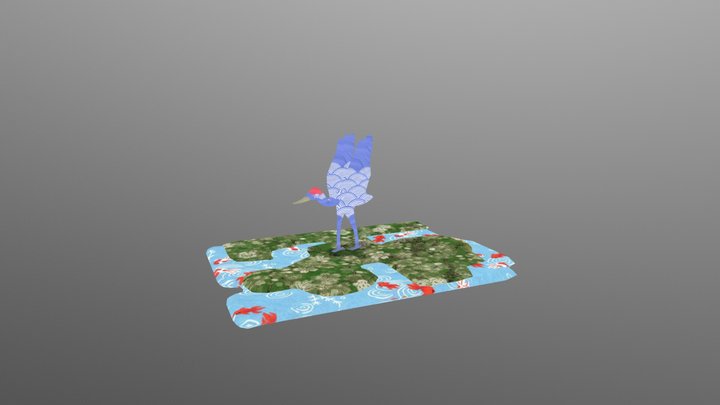 Japanese Crane 3D Model