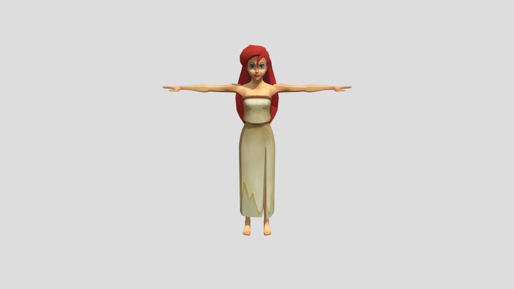 Ariel Makeshift Dress 3D Model
