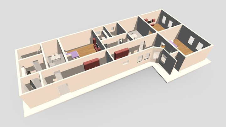 Gyula, Gyár utca 3D Model