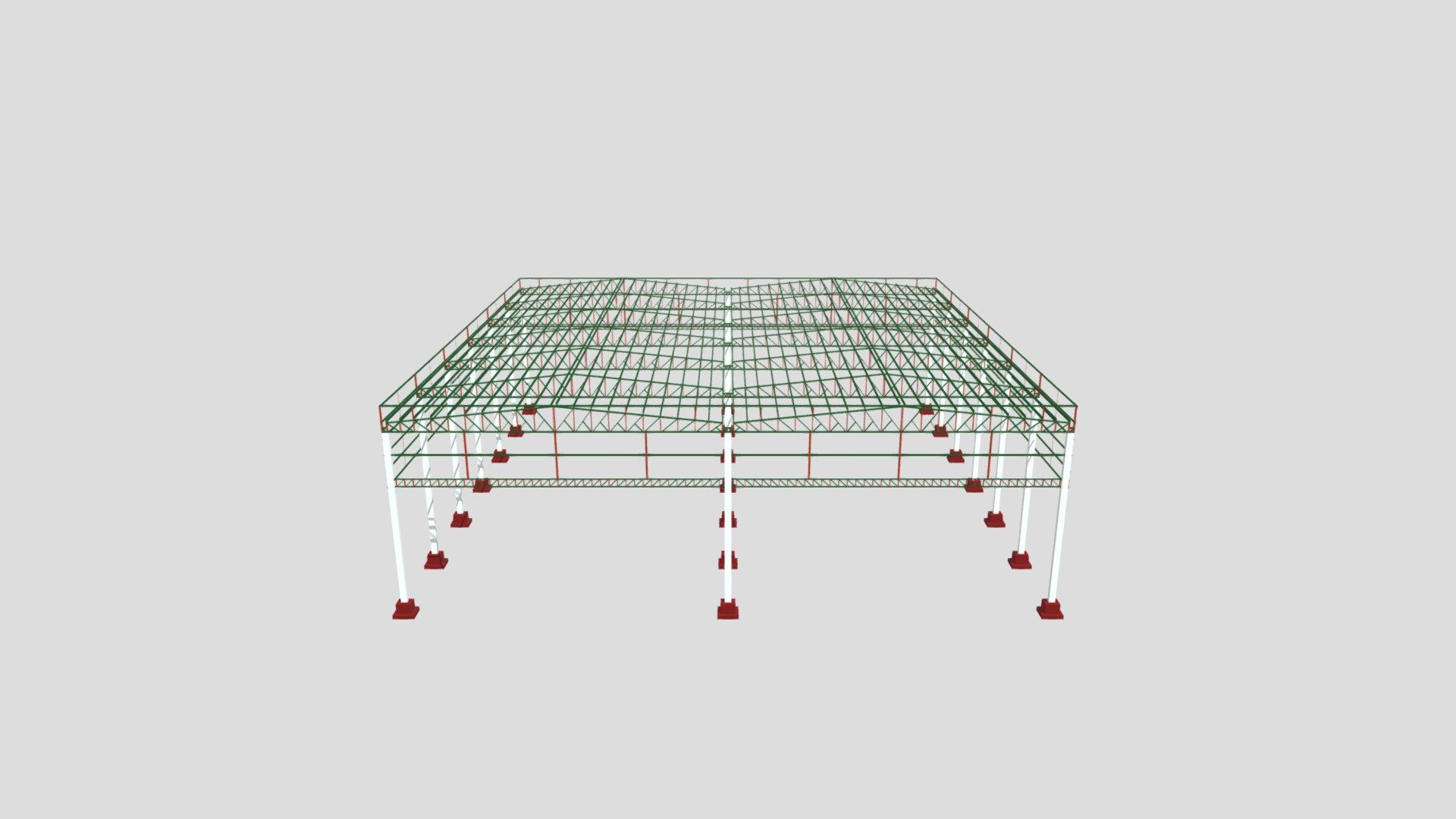 Modelagem Estrutural 3D - Quadra De Tenis