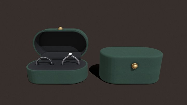 Oval ring box 3D Model