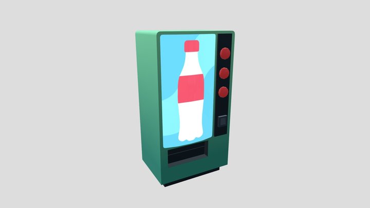 Low Poly Vending Machine 3D Model