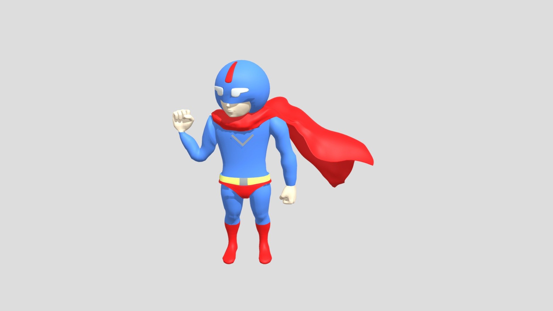 3D Super Man Cartoon