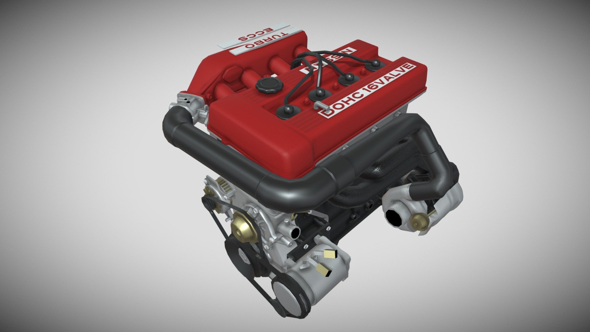 Nissan FJ20ET Engine - 3D model by Ezo (@EzoYEAHH) [0f8fa1c] - Sketchfab