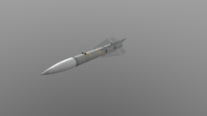 Game Ready Low Poly Aim-54 3D Model