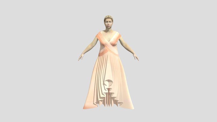 Vestido de Chifon 3D Model
