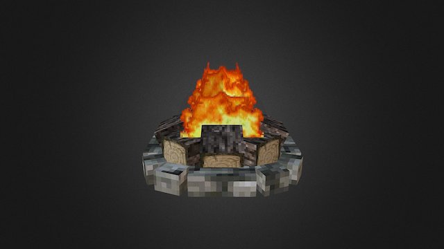 Campfire with Stone - Conquest 3D Model