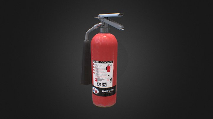 Extinguisher Game Prop 3D Model