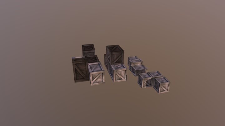 Crate 3D Model