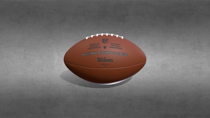 NFL Football Ball 3D Model