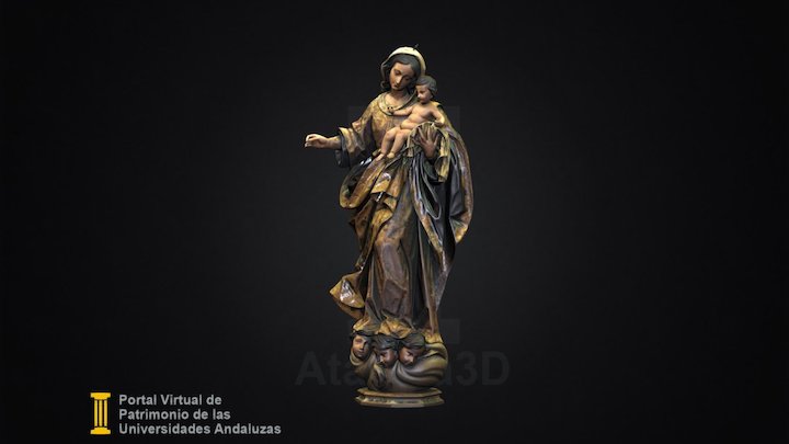 Virgen de los Remedios 3D Model