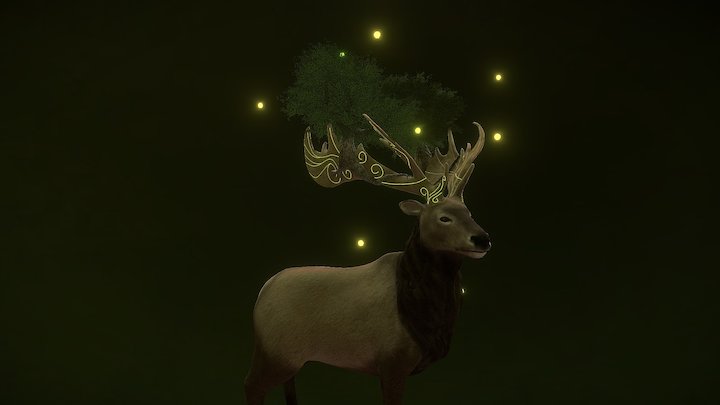 Forest Elk 3D Model