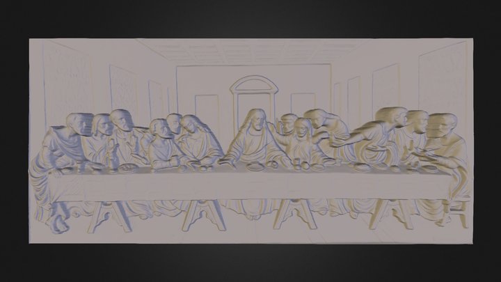 Last Supper Scene 3D Model