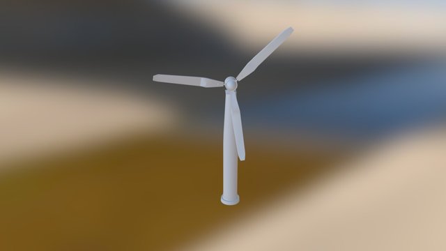 Fixed Windmill 3D Model