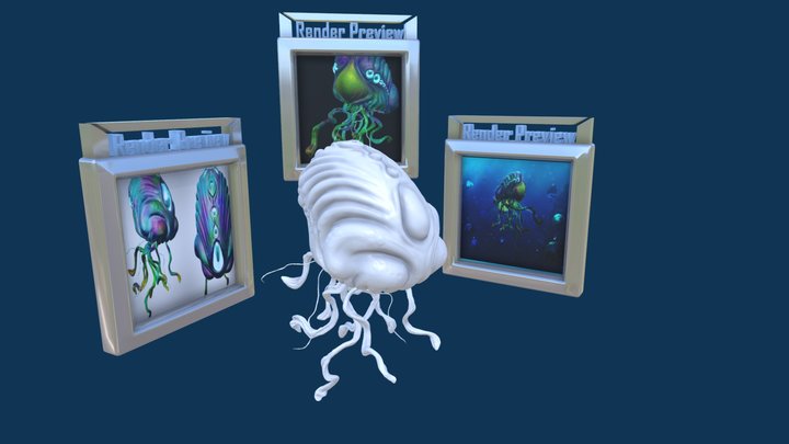 Medusa_Alien_Jellyfish_3D 3D Model