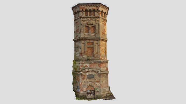 Ruined Water Tower 3D Model