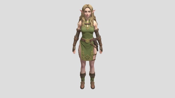Boho Cowgirl Female Character Game Ready