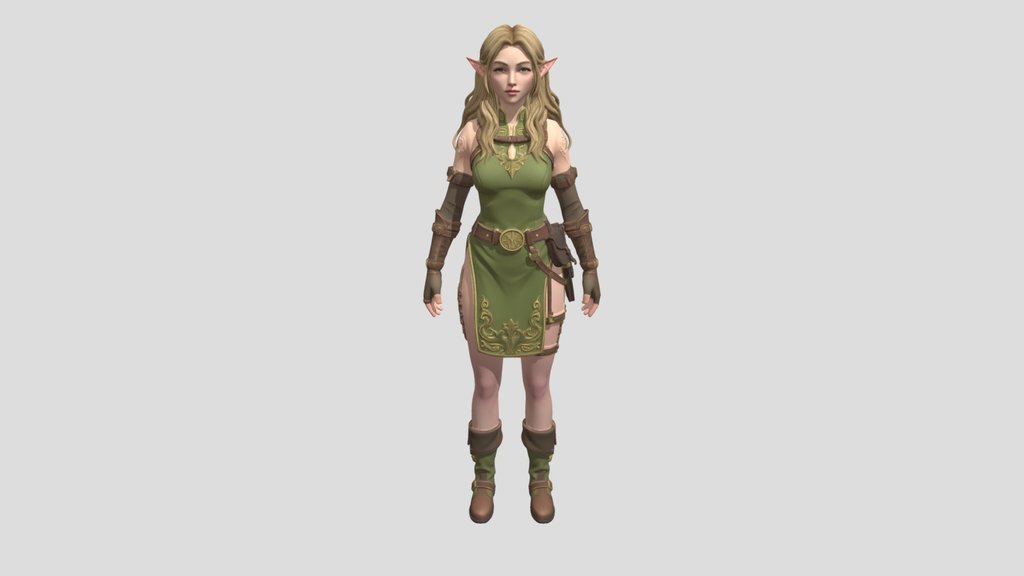 Boho Cowgirl Female Character Game Ready