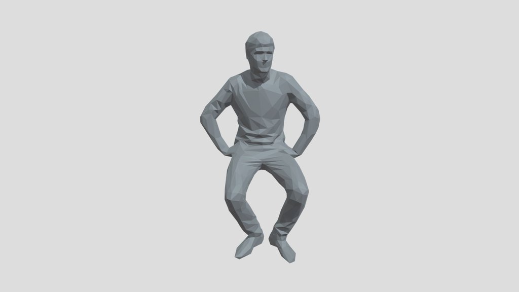 Lowpoly Male Sitting