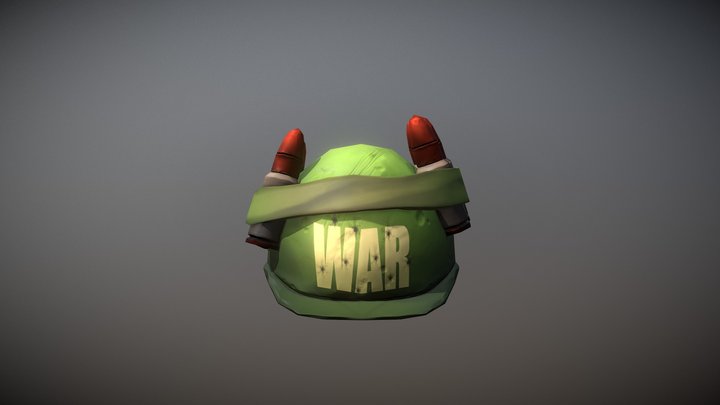 PBR Stylized War Helmet 3D Model