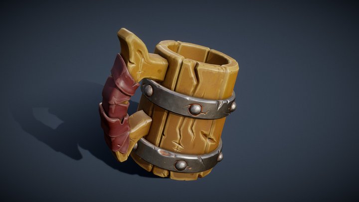 Old Beer Mug 3D Model
