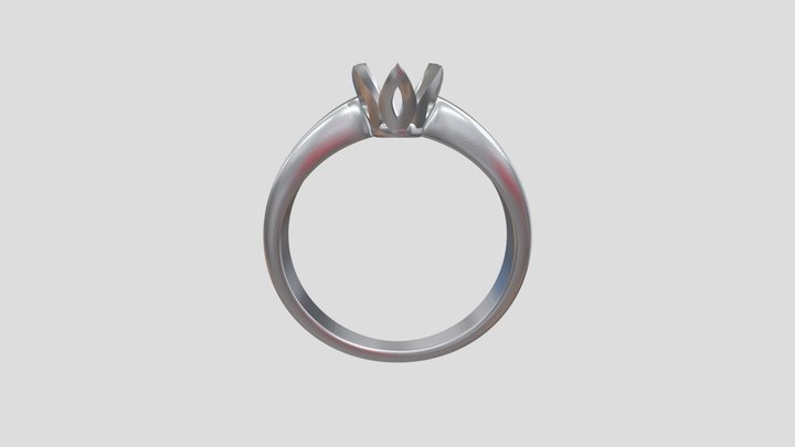 Half Carat solitaire Ring 3D Model
