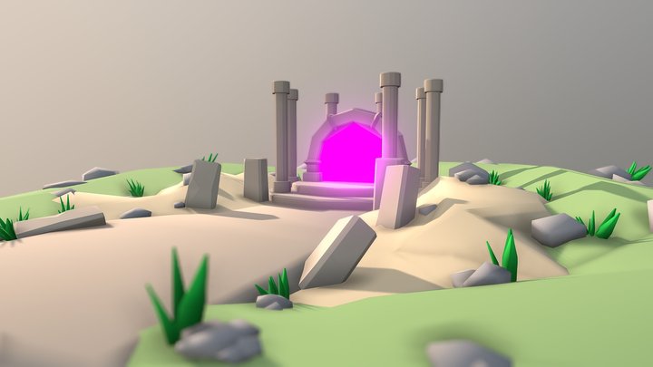 Game level design  - Fantasy Portal 3D Model