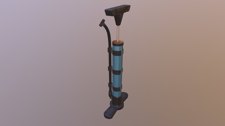 Ball and Tire Pump (Textured) 3D Model