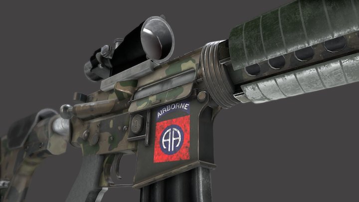 AR-15 (FNV Assault Carbine Remake) 3D Model