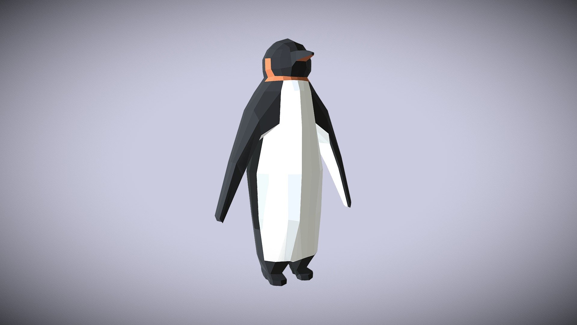 Penguin low poly model