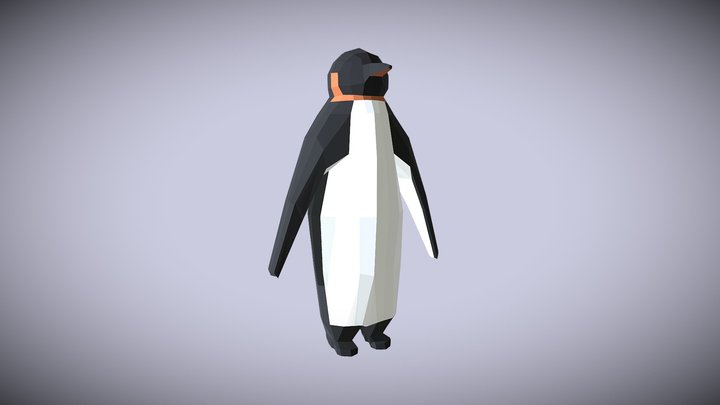 Penguin low poly model 3D Model