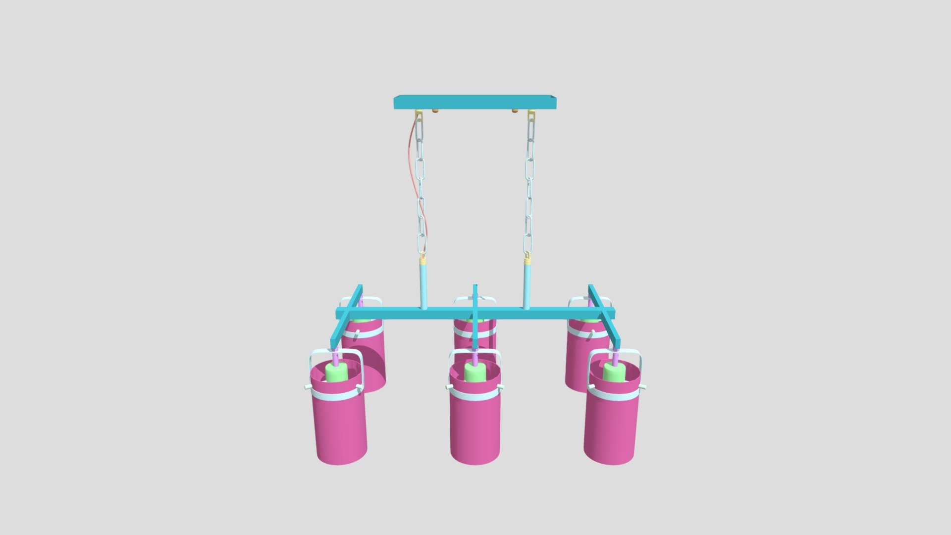 Люстра Odeon Light со стеклянными плафонами — Sketchfab embed 3D viewer