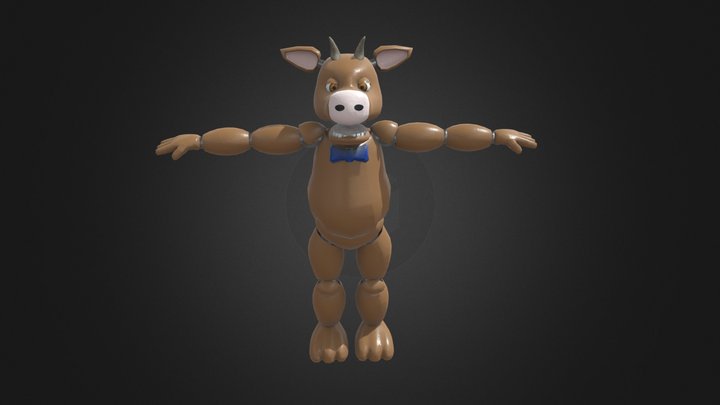 FNAF Cow - Rigged and Textured 3D Model
