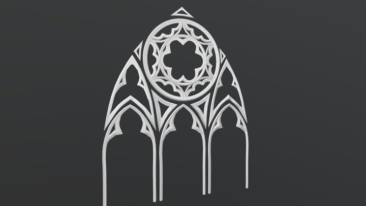 Casual Gothic Tracery 3D Model