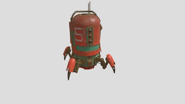 Spiderbot (substance painter exercise) 3D Model