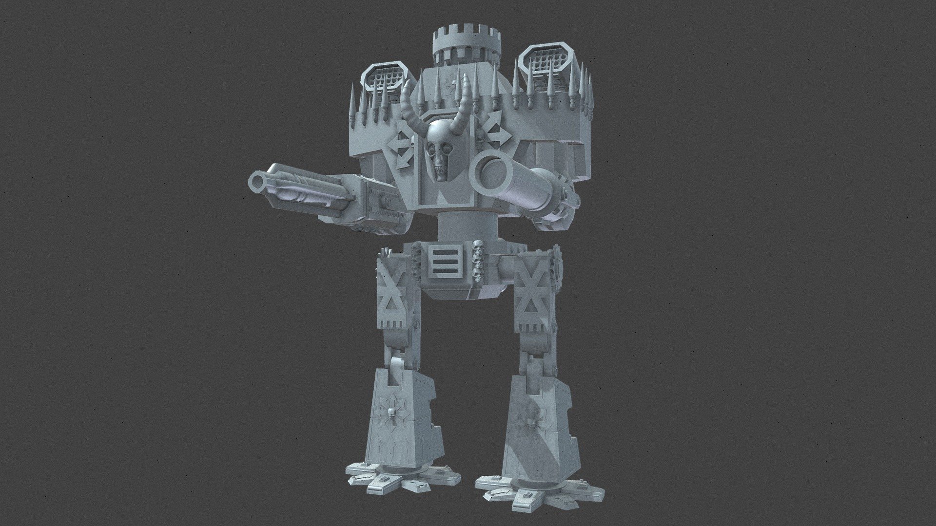 Warhammer 40k Chaos Warlord Titan 3d STL - Buy Royalty Free 3D model by ...