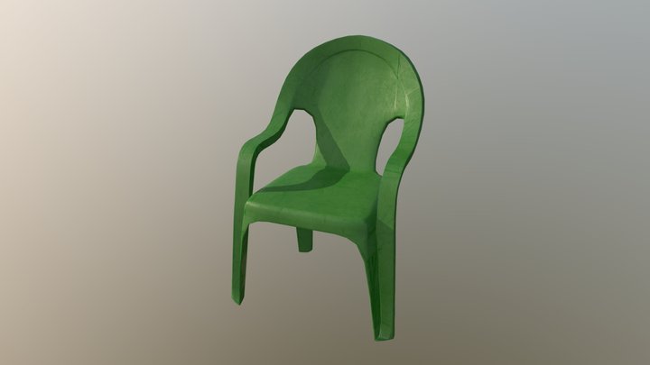 Worn Plastic Chair 3D Model