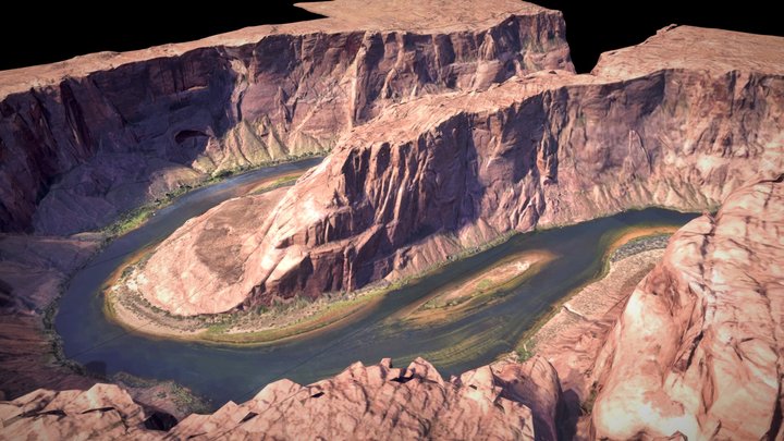 Horseshoe bend near Grand Canyon 3D Model