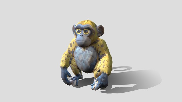 Monkey(Generate MeshyAI) 3D Model